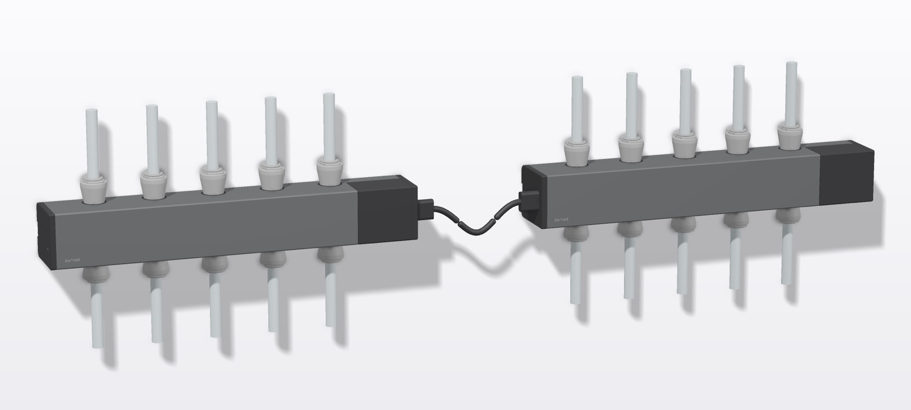 To FlowData Units forbundet med et kabel